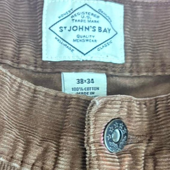St. Johns Bay Brown Corduroy Pants - Picture 3 of 5